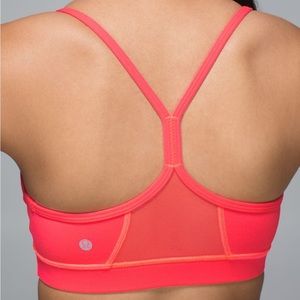 Lululemon Flow Y Bra Electric Coral